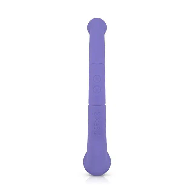 Good Vibes Only - Double End Vibrator Leah - Purple. Wibrator podwójny, o 10 cudownych trybach wibracji, wykończone ultra gładkim silikonem