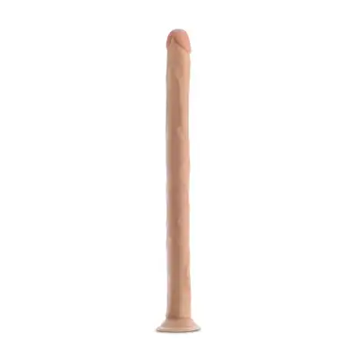 Dr. Skin - 19 Inch Dildo Beige 48 cm. Długie, realistyczne dildo z przyssawką. Kompatybilne z uprzężą strapon. Głębokie doznania!