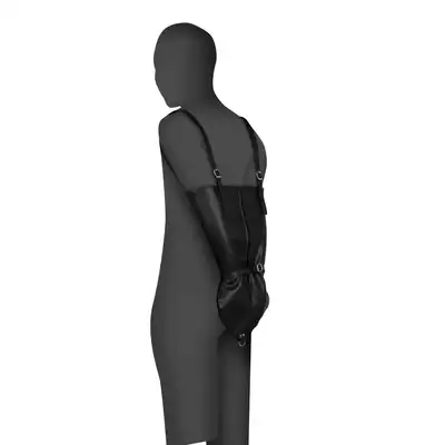 Ouch! - Zip-up Full Sleve Arm Restraint Black - rękaw na ręce do unieruchomienia. Czarne kajdanki do BDSM!