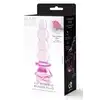 Glaze Glass - Rosebud G-Spot. Efektowne szklane dildo do stymulacji punktu G. Z elegancką szklaną różyczką 