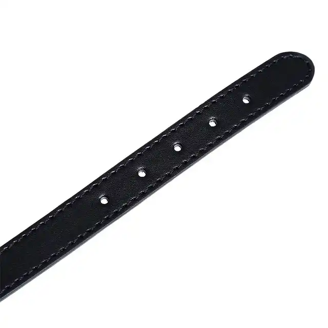Oproducts - Collar with Bell PU-Leather. Czarna obroża z ekoskóry z intrygującym dzwoneczkiem. 