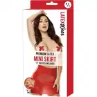 LatexWear - Latex Mini Skirt M/L Red. Lateksowa mini spódniczka z wysokim stanem. Czerwone, błyszczące podkreślenie pośladków i bioder. W zestawie nasutniki X.