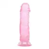 Toyz4Lovers – Rino Transparent Pink. Różowe, realistyczne dildo bez jąder z przyssawką. 16 cm długości, 3,3 cm średnicy
