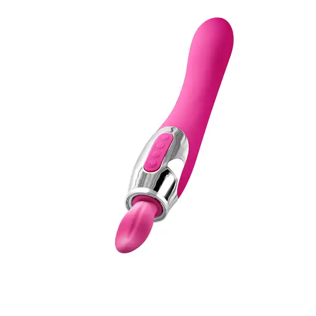 Harmony - Fushia Yoba - wibrator do łechtaczki z opcją ssania i specjalnego języczka. Dwustronny wibrator