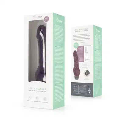 Easy Toys - Jelly Royale - Realistic Vibrator - Purple - realistyczny wibrator z żyłkami w fioletowym kolorze!