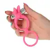 Toyz4Lovers - Dual Ring pink ring - podwójny ring na penisa z wibrującym króliczkiem. Różowy