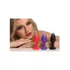 Master Series - Kink Inferno Drip Candles Black/Purple/Red. Zestaw kolorowych świec do BDSM w kształcie plugów analnych. Doskonały pomysł na urozmaicenie waszej sesji. 