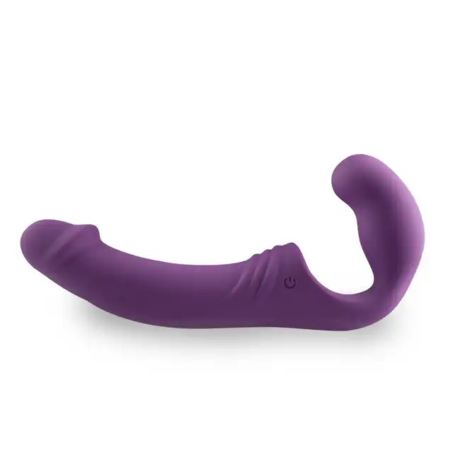 Easy Toys - Strapless Strap-On Vibrator - Purple - strap - on z opcją wibracji. Idealna przyjemność na wyciągnięcie ręki