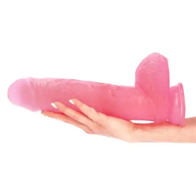 Toyz4Lovers - Spartaco Transparent Pink.Różowe, transparentne, realistycznie teksturowane dildo z przyssawką. 32,5 cm długości, 8 cm średnicy