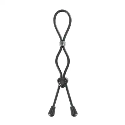 Blue Junker - Adjustable a Double Bouncle - podwójny ring na penisa i jądra z opcją dopasowania rozmiaru