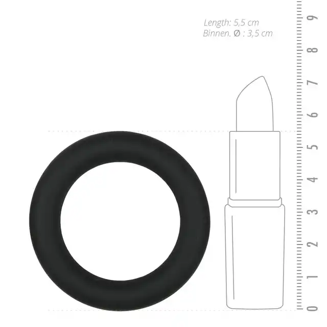Easy Toys - Silicone Cock Ring Black medium - ring erekcyjny. Trwała i dłuższa erekcja!