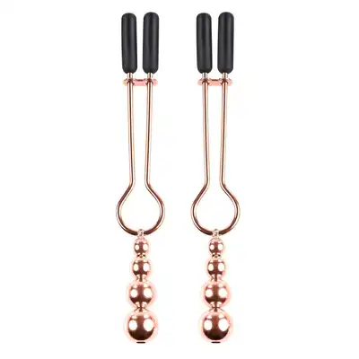 SELOPA BEADED NIPPLE CLAMPS ROSE GOLD