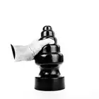 All Black - AB 53 13,5 cm średnicy. Wielki, czarny schodkowy plug analny z szeroką podstawą. Ekstremalne wyzwanie dla odważnych!