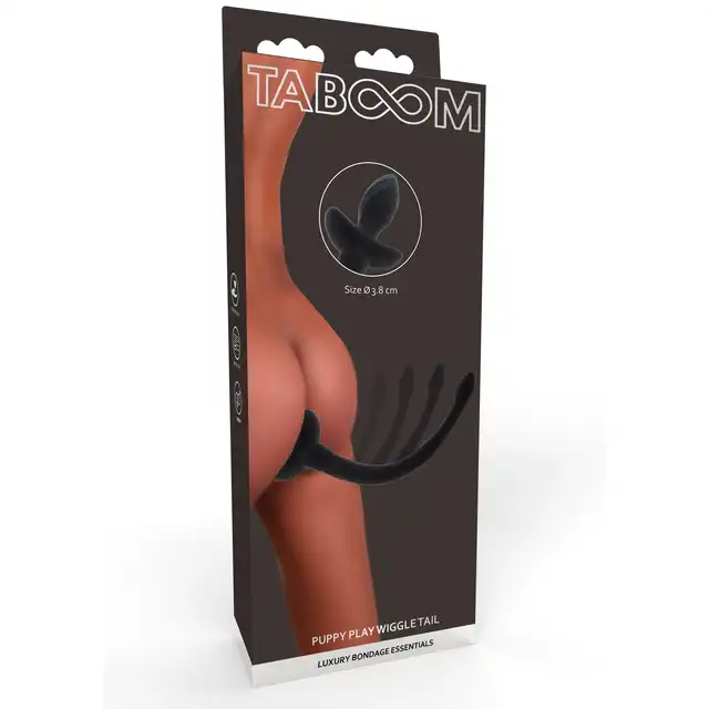 Taboom - Puppy Play Wiggle Tail. Niesamowity wibrujący plug analny z ruchomym, merdającym psim ogonkiem!