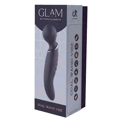 Glam - Dual Wand Vibe - dwustronny wibrator typu magiczna różdżka. Podwójna dawka przyjemności 