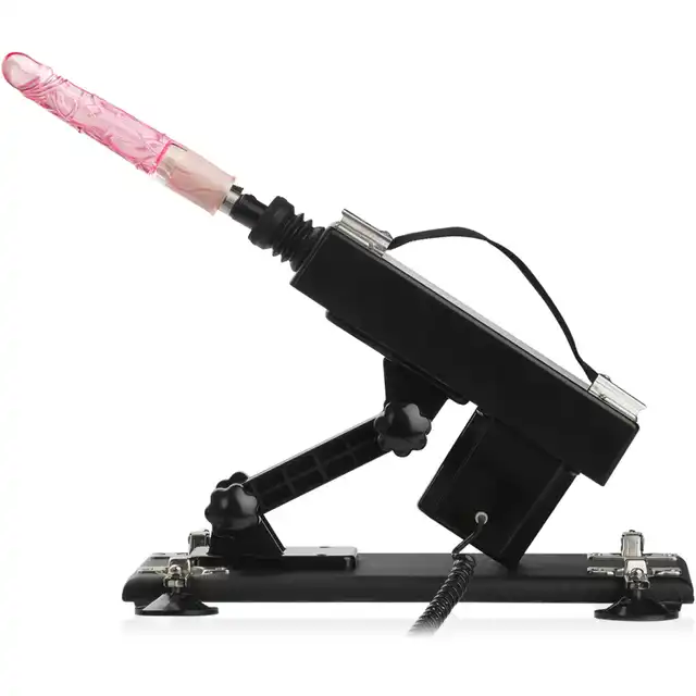 SDD Erotica - Sex Machine Vibrator Pink. Mała, regulowana sex maszyna z różowym dildo. Do 420 ruchów na minutę!