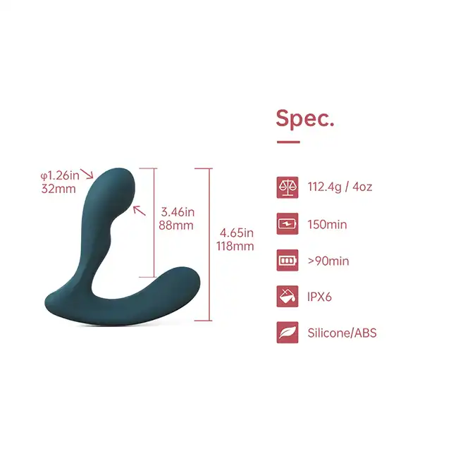 Magic Motion - Solstice X App Controlled Prostate Stimulator. Wibrujący stymulator prostaty z aplikacją, nieograniczone możliwości stymulacji z synchronizacją wideo i live