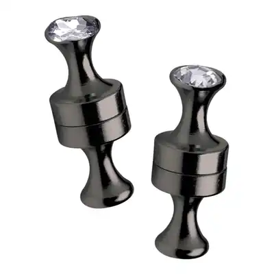 Black Line - Magnetic Power Pins Nipple Clamps. 