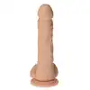 Real Safe - Long Stocky Dildo Flesh. Realistyczne dildo z naturalnymi jądrami, żołędzią i żyłami. Odkryj autentyczność przyjemności