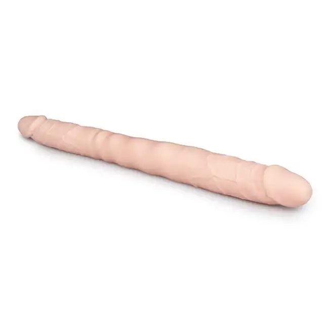 Easy Toys - Double Ended Dildo Skin - dwustronne dildo. Podwójna stymulacja w Twoim zasięgu!