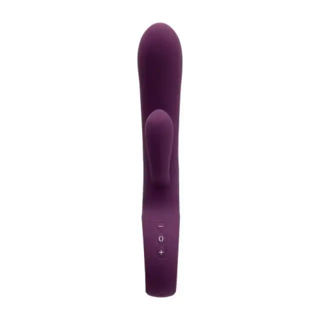 Toyz4Lovers - Rabbit Twin Touch Purple - elegancki wibrator z króliczkiem z wygodnym uchwytem. Fioletowy