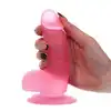 Toyz4Lovers - Orazio Transparent Pink. Realistycznie teksturowane różowe dildo z przyssawką i jądrami. 15 cm długości, 3 cm średnicy