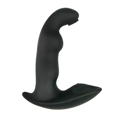 Easy Toys - Dynamic Duke Ribbed. Wibrator analny z końcówką z wypustkami, idealny do stymulacji prostaty, osiągnij jeszcze mocniejsze orgazmy
