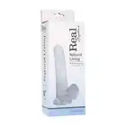 Real Rapture - Dildo Clear Sensation Large - realistyczne, duże dildo z przyssawką i jądrami. Realistyczne