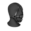 Ouch! - Head Harness with Solid Ball Gag - harness na głowę z gagiem. Idealne dopasowanie za pomocą pasków