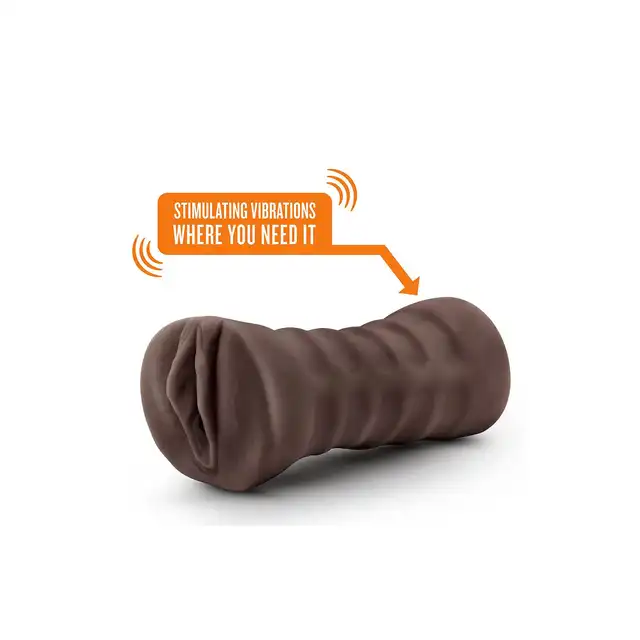 Hot Chocolate - Brianne Chocolate. Realistyczny masturbator z cyberskóry. Wibrujący bullet dla intensywnych doznań. Doskonała jakość i realistyczny odlew!
