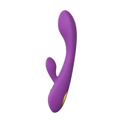 Elys – Convex Rabbit USB. Silikonowy, fioletowy wibrator z króliczkiem do stymulacji łechtaczki i punktu G. 9 trybów wibracji