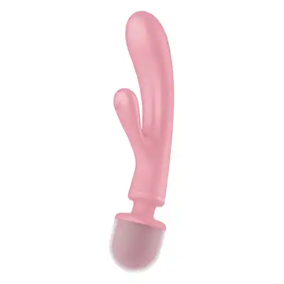 Satisfyer - Triple Lover Pink. Wibrator z króliczkiem i magiczna różdżka, potrójna stymulacja to trzy razy więcej przyjemności