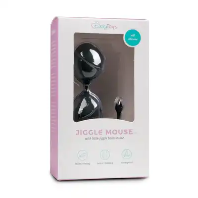 Easy Toys - Black Double Vagina Balls - podwójne kulki. Ćwicz mięśnie Kegla i ciesz się większą przyjemnością!