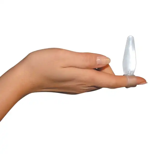 You2Toys - Anal Finger Clear. Przeźroczysta, mini wtyczka analna z uchwytem na palec. Wygoda i komfort dla początkujących