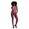 Ouch! - Bodystocking with Halterneck XS/XL. Neonowy bodystocking z ponętnymi wycięciami i otwartym krokiem, świecące w ciemności