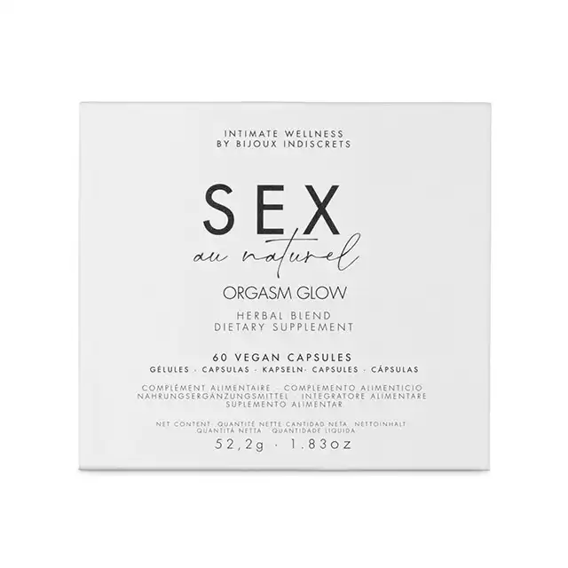 Bijoux Indiscrets - Sex Orgasm Glow. Mieszanka naturalnych składników i ziołowych ekstraktów wspomagająca obniżenie poziomu stresu i zwiększenie libido. Mega Sale!
