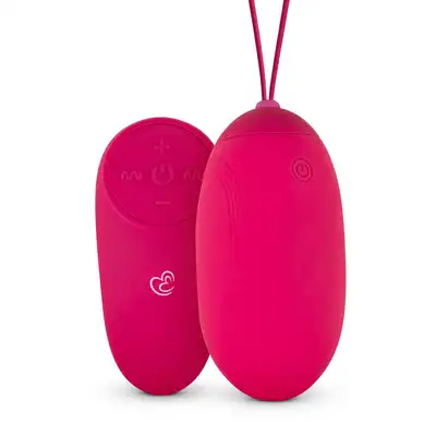 Easy Toys - XL Vibrating Egg With Remote Control - Pink - wibrujące jajeczko ze zdalnie sterowanym pilotem