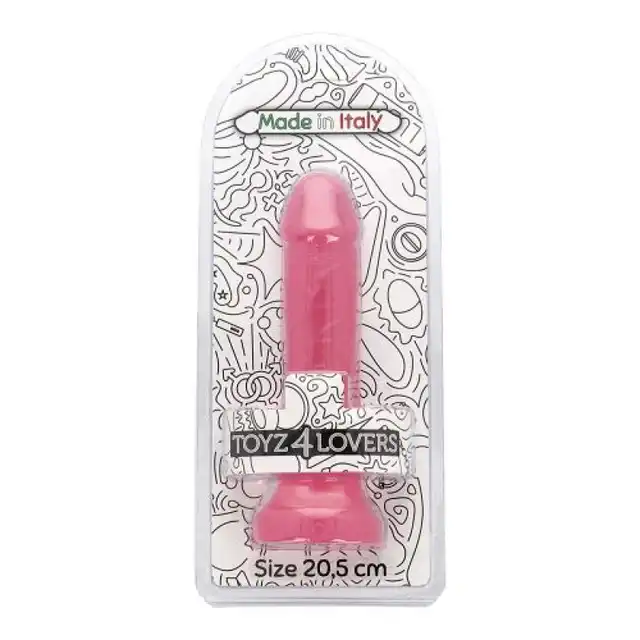 Toyz4Lovers - Camillo Transparent Pink. Przejrzyste, różowe dildo z przyssawką i wyraźnymi żyłkami. 20,m cm długości, 3,5 cm średnicy