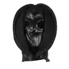 Ouch! - Zip-up Bondage Mask Black - podwójna maska! Rozepnij zamek i zobacz oczy partnera