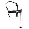 Ouch! - Open Mouth Gag Head Harness with Plug - harness na głowę z gagiem w postaci zatyczki 