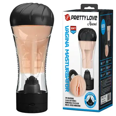Pretty Love - Naomi - masturbator ze żłobieniami oraz przyjemnym wibrującym grzebieniem