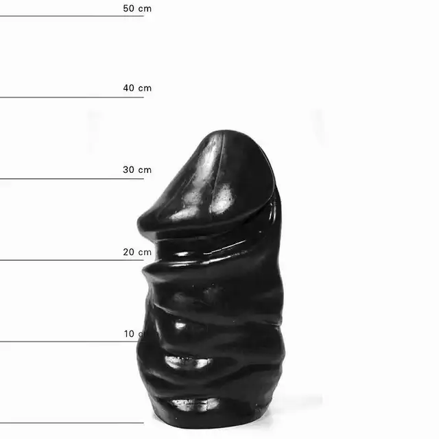 All Black - AB 60, 17cm średnicy. Duże dildo o elastycznym materiale i mocno pofałdowanej strukturze. Zapewnia uczucie całkowitego wypełnienia