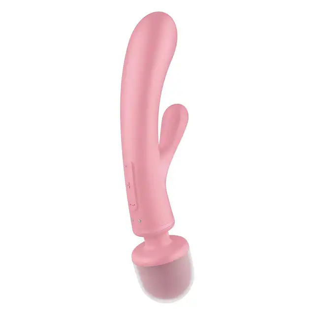 Satisfyer - Triple Lover Pink. Wibrator z króliczkiem i magiczna różdżka, potrójna stymulacja to trzy razy więcej przyjemności