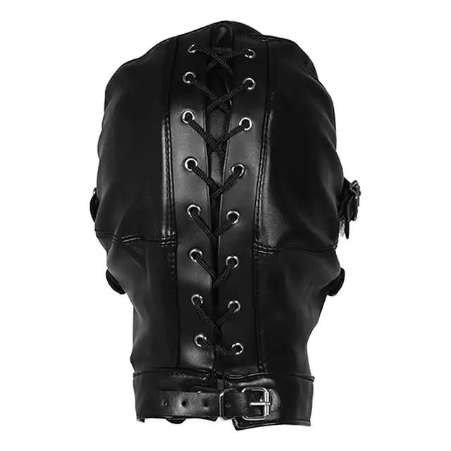 Ouch! - Blindfolded Mask with Breathable Ball Gag - maska na twarz z gagiem, kneblem oraz maską na oczy. Odetnij zmysły!