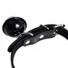 Oproducts - Collar with Bell PU-Leather. Czarna obroża z ekoskóry z intrygującym dzwoneczkiem. 