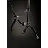 Ouch! - Head Harness with Solid Ball Gag - harness na głowę z gagiem. Idealne dopasowanie za pomocą pasków