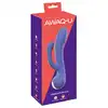 AwaQ.u - Vibrator 04. Fioletowy, mocno stymulujący wibrator do podwójnej penetracji. 10 trybów wibracji