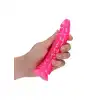 RealRock - Slim Dildo 6" Pink. Realistyczne dildo o zmniejszonej średnicy z przyssawką w podstawie, różowy nieporowaty materiał