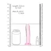 RealRock - Crystal Clear 6" Pink. Realistyczne dildo z przyssawką w podstawie, przezroczysty materiał o delikatnym różowym zabarwieniu