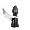 All Black - AB 59, 16 cm średnicy. Duże, czarne dildo do fistingu w kształcie pary rąk. Doskonałe dla fanów ekstremalnego rozciągania